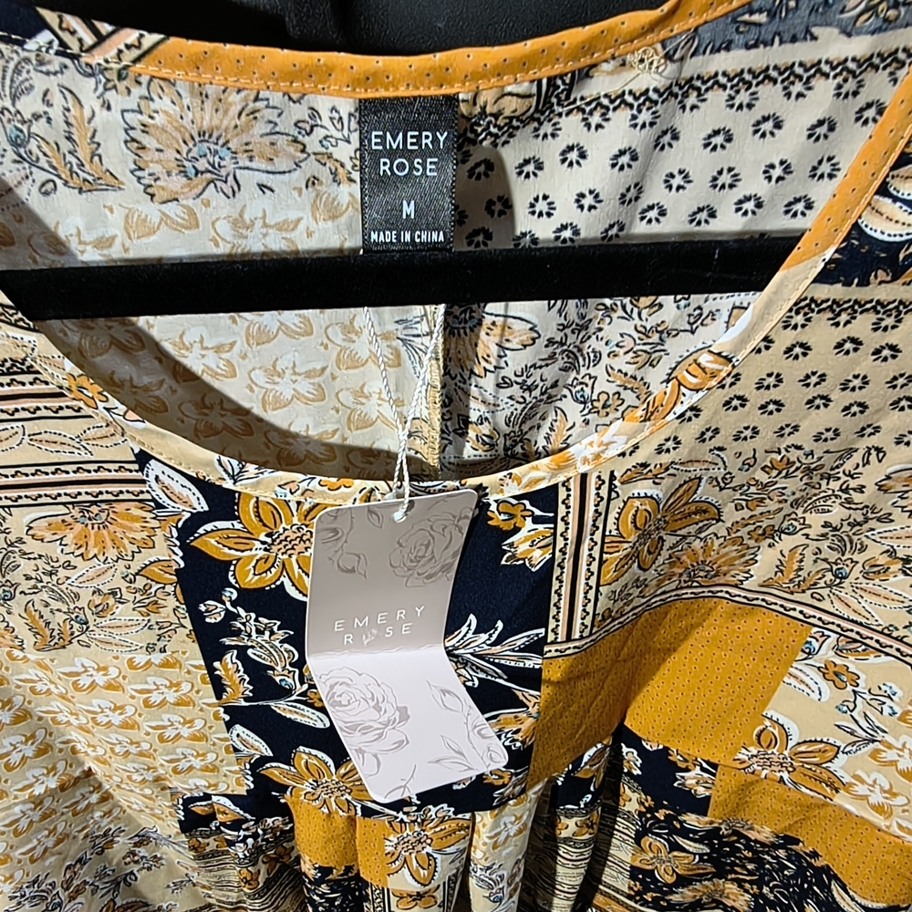 Emery Rose Multicolor Floral Patchwork Dress - Picture 4 of 11